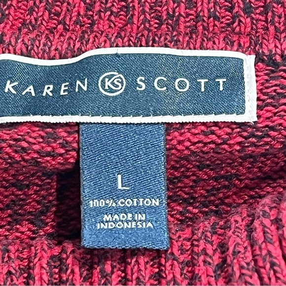 KAREN SCOTT WOMEN'S‎ MARLED COTTON TURTLENECK SWEATER - Picture 10 of 11